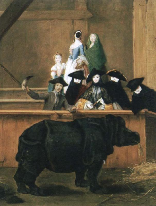 Pietro Longhi exhibition of a rhinoceros at venice china oil painting image